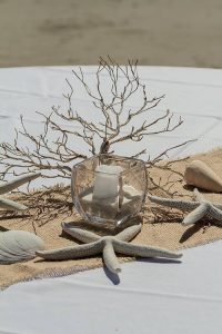 beach wedding centerpiece